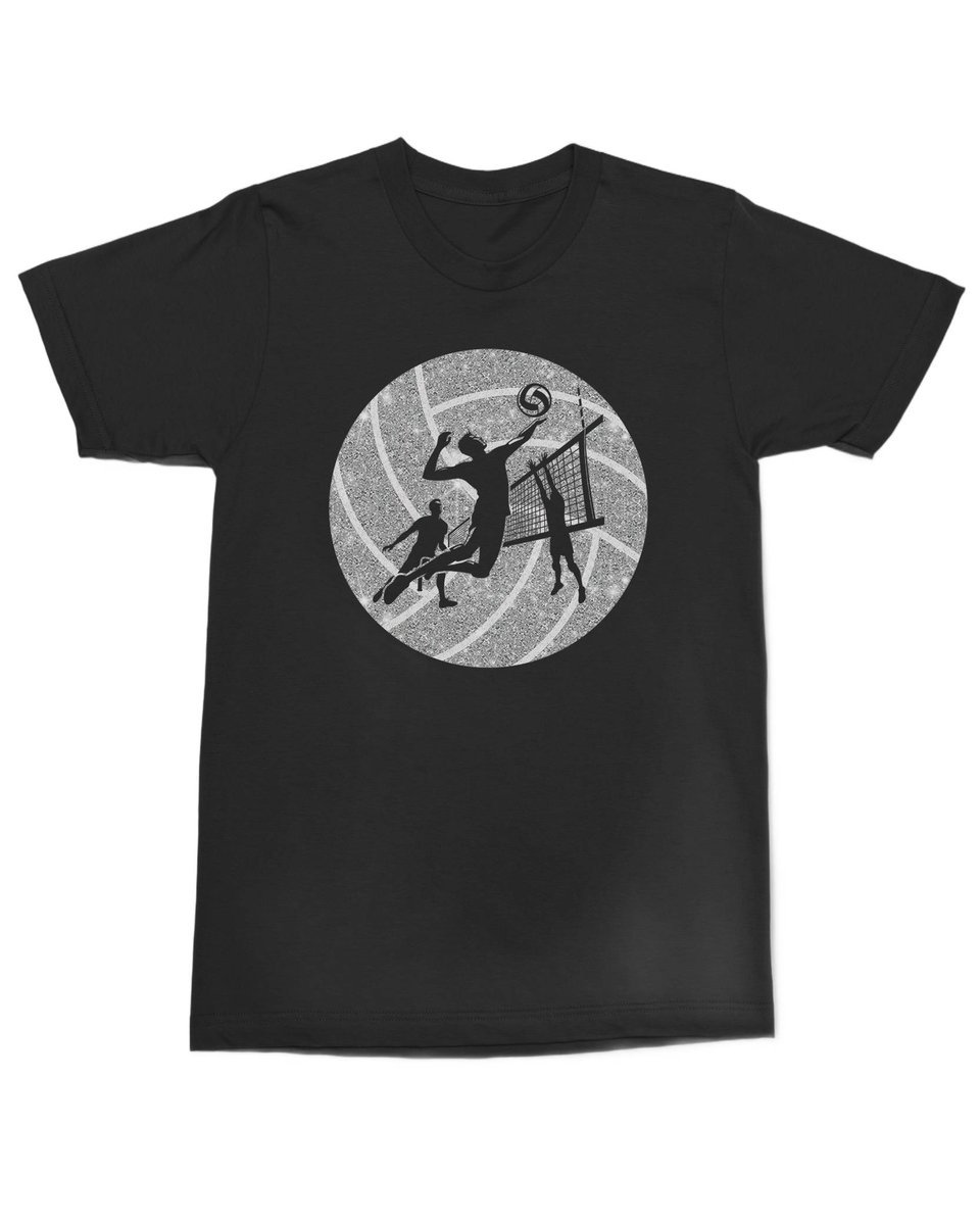 Koszulka siatkarska Sportowy styl Siatkówka Prezent Nadruk Czarna M