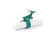 Dekoracja stołu - Serwetnik ze wzorem świątecznym - Renifer - 21 cm - 1 szt. - miniaturka - grafika 1