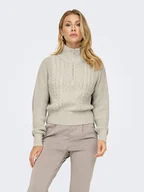 Swetry damskie - ONLY Sweter w kolorze kremowym - miniaturka - grafika 1