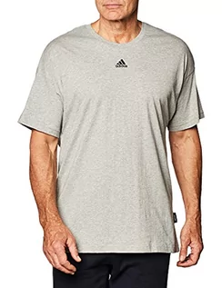 Koszulki męskie - Adidas Męski T-shirt Mh 3s szary mszaryh L GK4870 - grafika 1