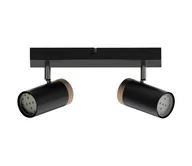 Lampy sufitowe - Oświetlenie punktowe LAGOS 2xGU10/15W/230V czarne/brązowe - miniaturka - grafika 1