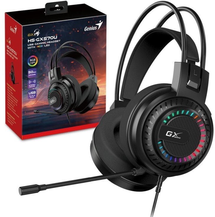 Genius GX GAMING HS-GX570U czarna, USB