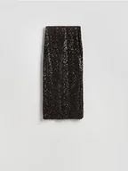 Spódnice - Reserved - Cekinowa spódnica midi - ciemnobrązowy - miniaturka - grafika 1