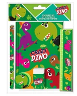 Przybory szkolne - Zestaw piśmienniczy, Crazy Dino, 5 elementów, KL10851 - miniaturka - grafika 1