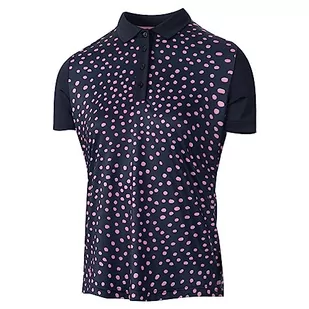 Island Green Golf damskie oddychające szybkoschnące odprowadzające wilgoć koszulki polo, granatowy/różowy, XL, 2238 - Granatowy/Różowy, XL - Swetry damskie - miniaturka - grafika 1