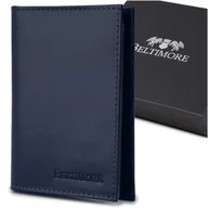 Etui na klucze - Etui na dokumenty karty granatowe skórzane slim Beltimore G95 granatowy - miniaturka - grafika 1