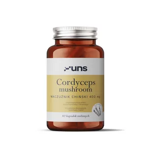 UNS Cordyceps Mushroom Maczużnik Chiński 400mg 60vegcaps - Witaminy i minerały dla sportowców - miniaturka - grafika 1