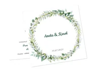 Kartki okolicznościowe i zaproszenia - Zaproszenie personalizowane na ślub z kopertą - 6 szt. - miniaturka - grafika 1