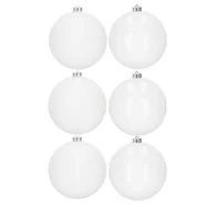Bombki choinkowe 6 szt. zawieszki na choinkę ozdoby świąteczne 10 cm białe