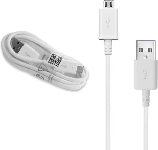 Oryginalny kabel Samsung Micro USB - kabel do szybkiego ładowania - kabel do szybkiego ładowania - kabel do ładowania smartfonów z systemem Android, 1,5 m, biały, ECB-DU4EWE - luzem - Kable USB - miniaturka - grafika 1