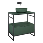 Szafki łazienkowe - ELITA  INDUS 80 1S FOREST GREEN MATT DO STELAŻA SZAFKA PODUMYWALKOWA STOJĄCA NA NÓŻKACH 168750 - miniaturka - grafika 1