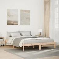 Łóżka - Dłuższe łóżko bez materaca, 140x220 cm, lite drewno sosnowe - miniaturka - grafika 1