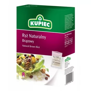 Kupiec Ryż naturalny brązowy 4x100 g - Kasza - miniaturka - grafika 1