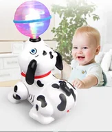 Maty edukacyjne - INTERAKTYWNA ZABAWKA MUZYCZNA TAŃCZĄCA PIES Z KULĄ DYSKOTEKOWĄ PREZENT 3+ - miniaturka - grafika 1