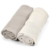 Pieluchy - Pieluszki muślinowe 2-pak 70x70 Beżowe, Albero Mio - miniaturka - grafika 1