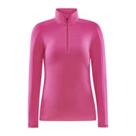 Bluzy sportowe damskie - Damska Bluza CRAFT CORE GAIN MIDLAYER W 1909497-474000 – Różowy - miniaturka - grafika 1