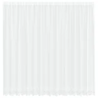 Firany - vidaXL Firanka Koronkowa z zasłonami Kwiatowy Biały 400 x 200 cm Poliester - miniaturka - grafika 1