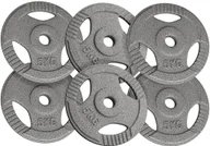 Hantle i ciężarki - Physionics Zestaw obciążeń 6 x 5 kg, 31 mm - miniaturka - grafika 1