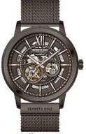 Zegarki męskie - Zegarek męski KENNETH COLE KCWGY0064202 brązowy klasyczny skeleton - miniaturka - grafika 1