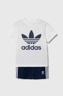 Dresy i komplety dla chłopców - adidas Originals komplet bawełniany niemowlęcy kolor biały - grafika 1