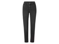 Spodnie damskie - esmara® Jeansy straight high waist damskie z bawełną (Szary, 42) - miniaturka - grafika 1