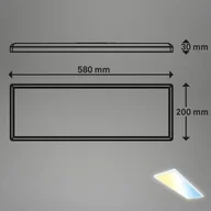 Lampy sufitowe - Briloner Inteligentna lampa sufitowa LED Tava, 58x20 cm, CCT, ściemniana - miniaturka - grafika 1