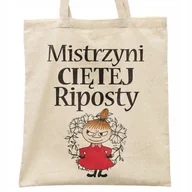 Torby i wózki na zakupy - Torba bawełniana na zakupy prezent na Dzień Kobiet Mistrzyni Riposty - miniaturka - grafika 1