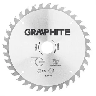 Graphite Piła tarczowa 216x30mm 36 zębów widia (57H679) - Tarcze do pił - miniaturka - grafika 1