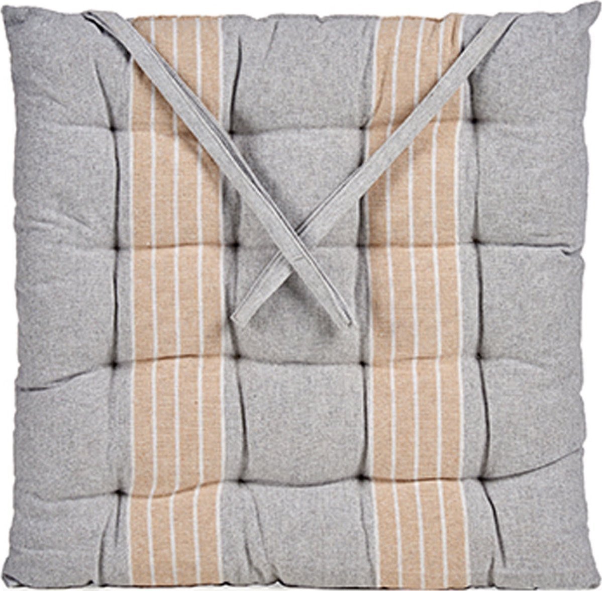 Giftdecor Poduszka na krzesło wiązana w paski NOMO, 40 x 40 cm