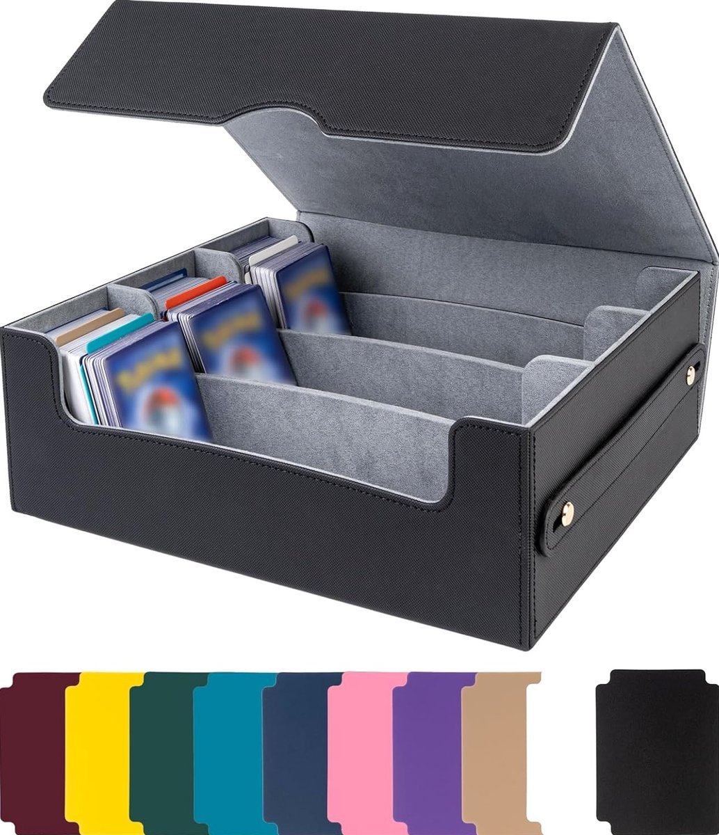 PUDEŁKO NA KARTY ETUI ORGANIZER SCHOWEK REGAŁ POJEMNIK 5 PRZEGRÓD