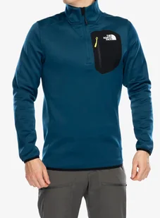 Bluza bez kaptura The North Face Crest 1/4 Zip - midnight petrol/tnf black - Bluzy sportowe męskie - miniaturka - grafika 1