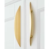 Zawiasy, okucia i inne akcesoria - Zestaw dwuczęściowy, odległość między środkami 3,8 cala (96 mm), uchwyty do szuflad/drzwi kuchennych, stop cynku, złote okucia, nowoczesny styl, - miniaturka - grafika 1