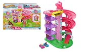 Samochody i pojazdy dla dzieci - Barbie Hot Wheels Tor Zakrecony Wyścig Barbie Jdd65 - miniaturka - grafika 1
