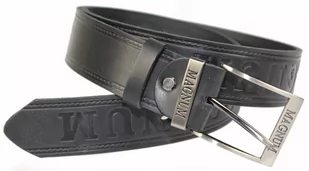 Pasek Męski Skórzany ARUCCE (PL) ''MAGNUM'' Skóra Licowa 40 mm CZARNY - Paski - miniaturka - grafika 4