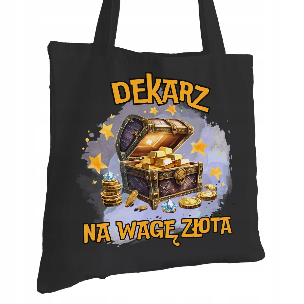 Torba Bawełniana dla Dekarza Czarna Na Prezent ekologiczna Trwały Nadruk