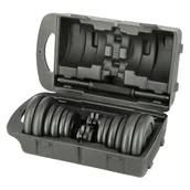 Sztangi - ONE FITNESS STO20 BLACK 2 x 10 KG SZTANGIELKI W WALIZCE ONE FITNESS 17-59-106 - miniaturka - grafika 1