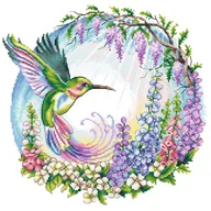 Pasmanteria - Haft krzyżykowy - Zestaw do haftu - Bajkowy koliber - miniaturka - grafika 1