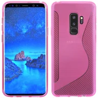 Etui i futerały do telefonów - Silikonowe etui ochronne na telefon komórkowy Samsung Galaxy S9 Plus Różowy - miniaturka - grafika 1