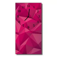 Zegary - Zegar szklany pionowy Sztuka Grafika 3d różowy - miniaturka - grafika 1