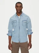 Koszule męskie - Guess Jeans Koszula M5RH55 D5M82 Niebieski Regular Fit - miniaturka - grafika 1