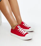 Trampki damskie - Czerwone damskie trampki CROSS JEANS-36 - miniaturka - grafika 1
