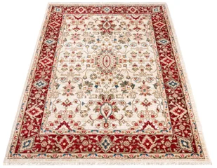 Klasyczny kremowy dywan z frędzlami M0-S70 - Dywany Klasyczny kremowy dywan z frędzlami M0-S70 - Dywany - miniaturka - grafika 1