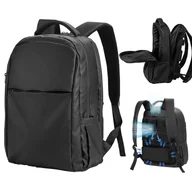 Torby na laptopy - Plecak Lixada z wentylatorem chłodzącym, 3 regulowane, wiatroodporny, podróżny plecak dzienny z portem USB, swobodny plecak na laptopa na wycieczki, do szkoły, do biura - miniaturka - grafika 1