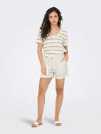 Spodenki damskie - JDY Szorty w kolorze kremowym - miniaturka - grafika 1