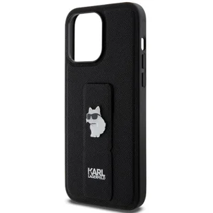 Etui Karl Lagerfeld Gripstand Saffiano Choupette Pins na iPhone 13 Pro / 13 - czarne - Etui i futerały do telefonów - miniaturka - grafika 6