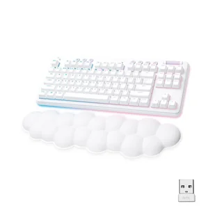 Logitech G G715 klawiatura Gaming RF Wireless + Bluetooth QWERTZ Niemiecki Biały - Klawiatury - miniaturka - grafika 1