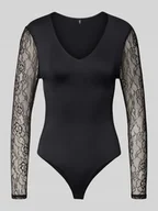 Koszulki i topy damskie - Body o kroju slim fit z koronkowymi rękawami model ‘SIA’ - miniaturka - grafika 1