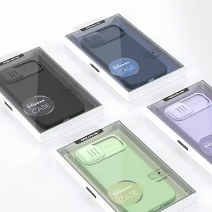 Nillkin CamShield Magnetic Silicone Case etui iPhone 14 Plus magnetyczny MagSafe pokrowiec z osłoną na aparat fioletowy - Etui i futerały do telefonów - miniaturka - grafika 7