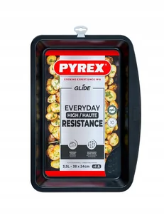 Blacha forma do pieczenia PYREX prostokątna GLIDE 38x24 (41x29 cm zew) - Formy do ciast - miniaturka - grafika 1
