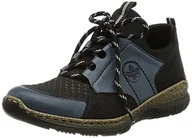 Sneakersy damskie - Rieker Damskie sneakersy N3253, Niebieski kombi 14, 37 eu - miniaturka - grafika 1